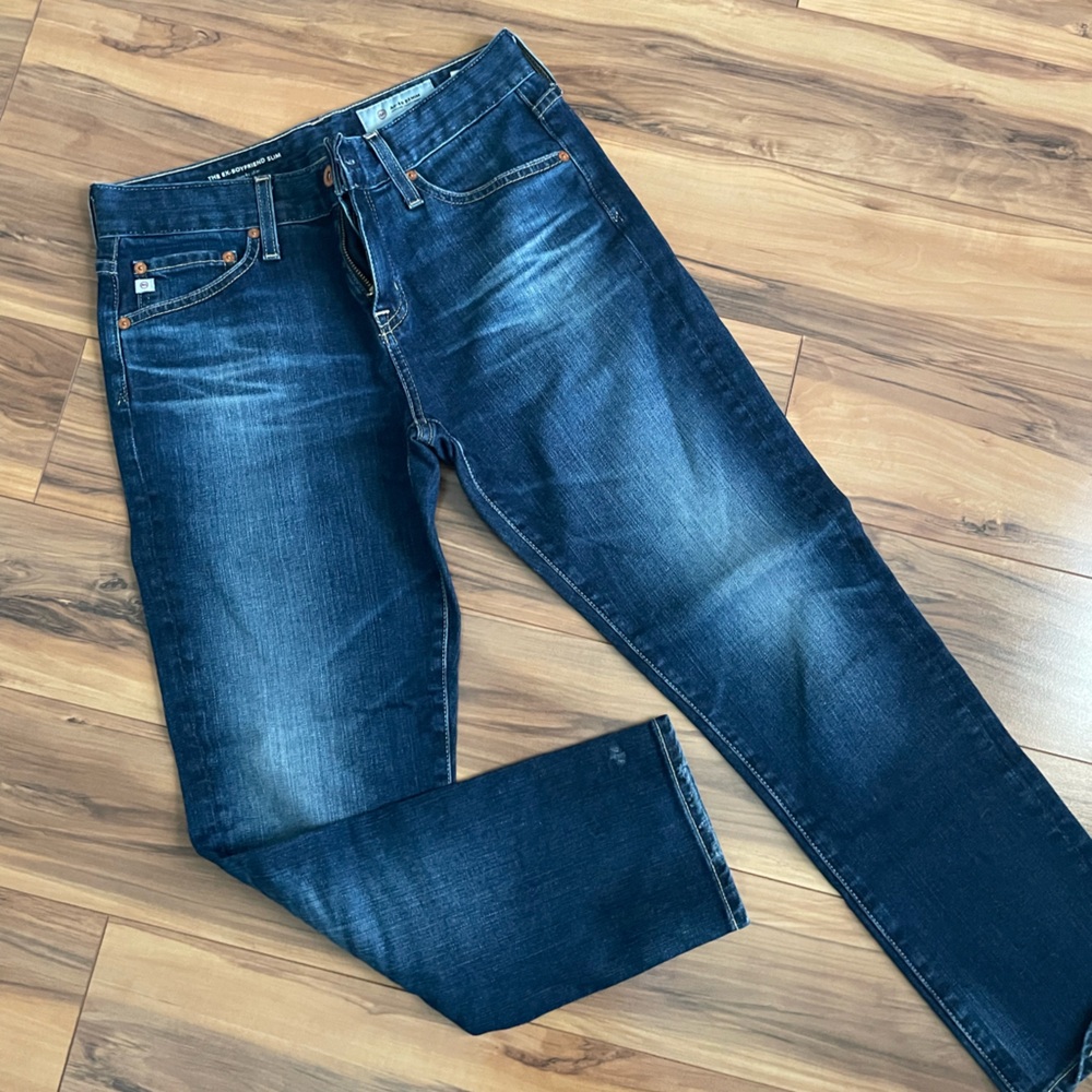 AG Ex Boyfriend Slim Classic Blue Denim Jeans size 25R new minor flaw on leg